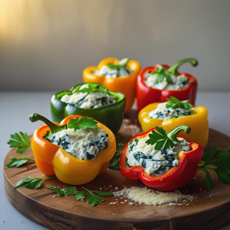 Spinach and Ricotta Stuffed Peppers