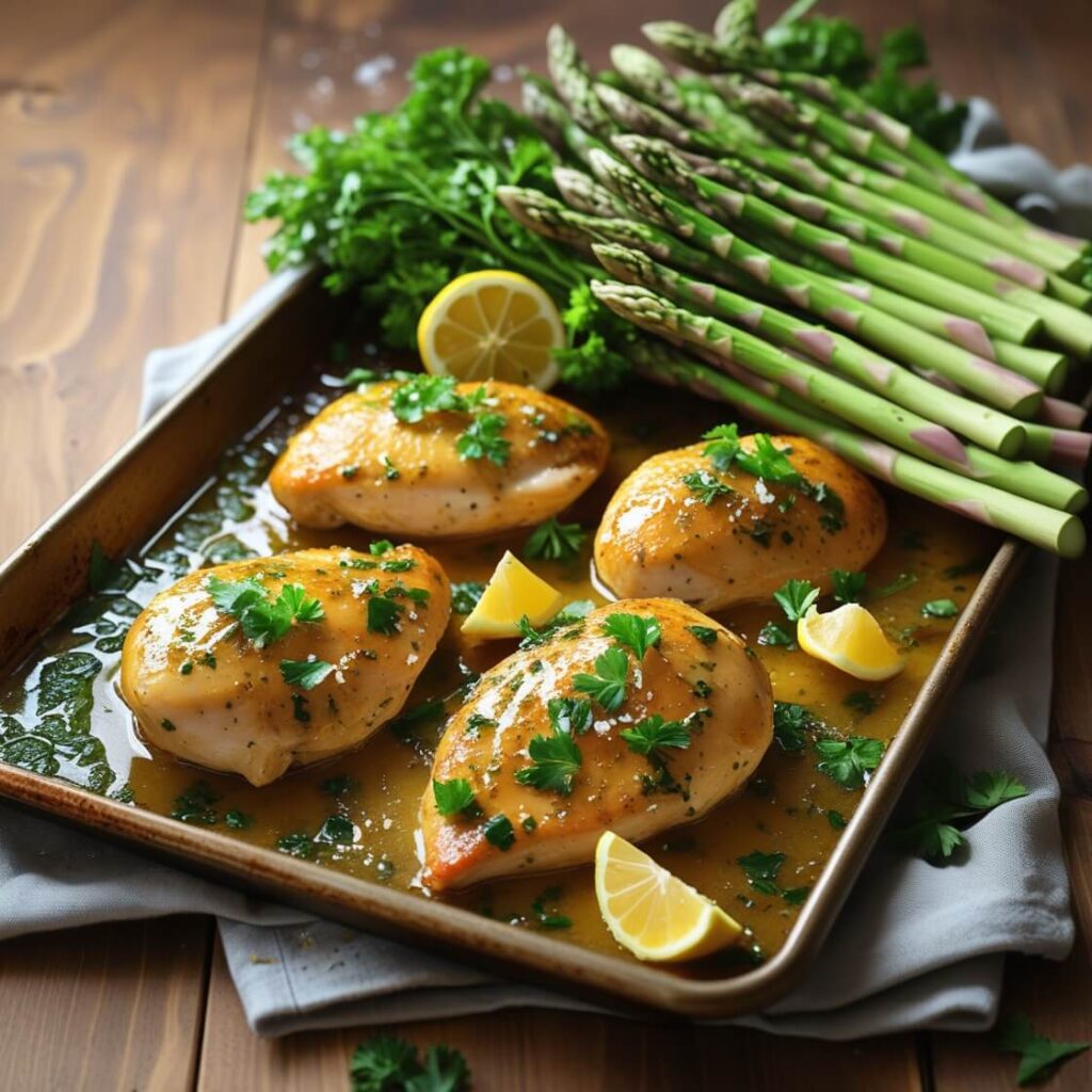 Sheet Pan Lemon Herb Chicken with Asparagus