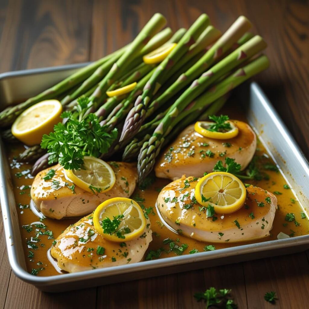 Sheet Pan Lemon Herb Chicken with Asparagus