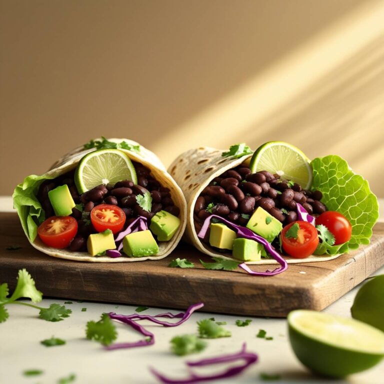 Quick Black Bean and Avocado Wrap