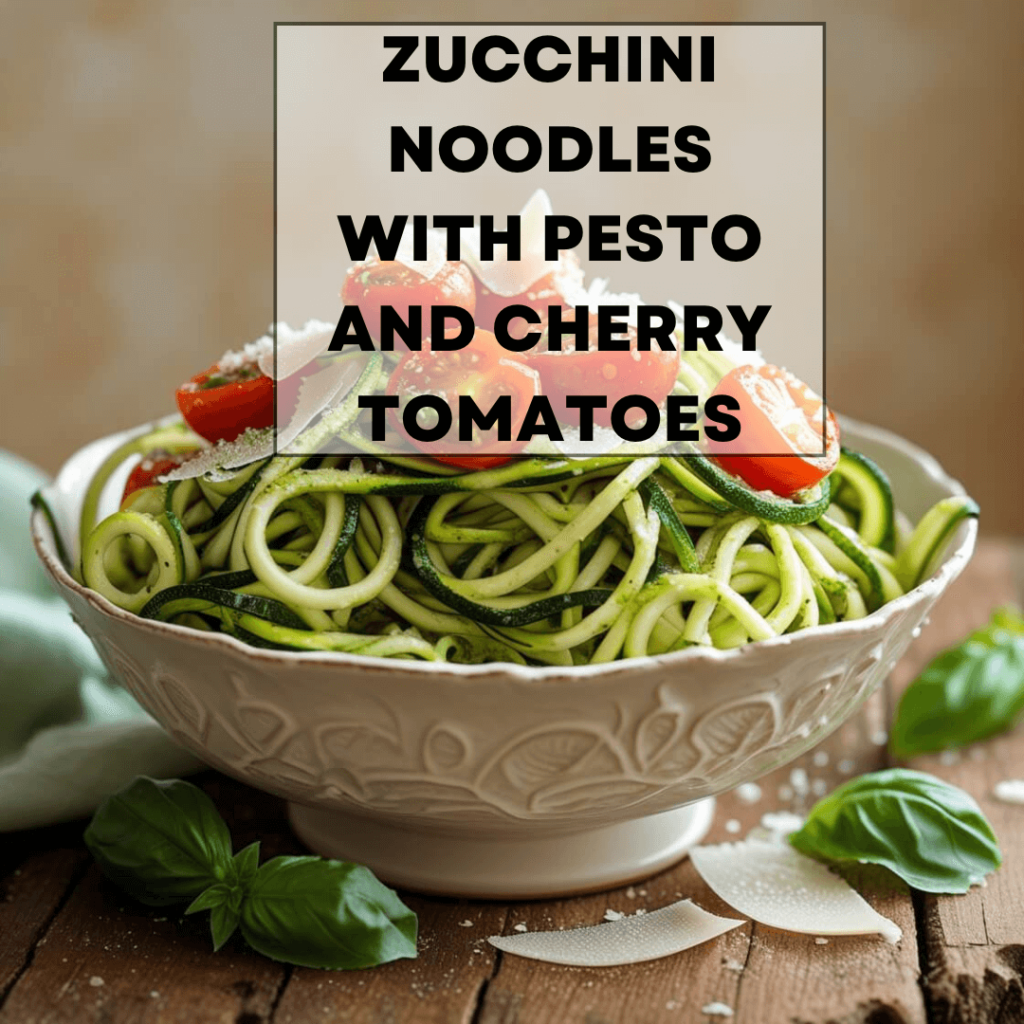 Zucchini Noodles with Pesto and Cherry Tomatoes